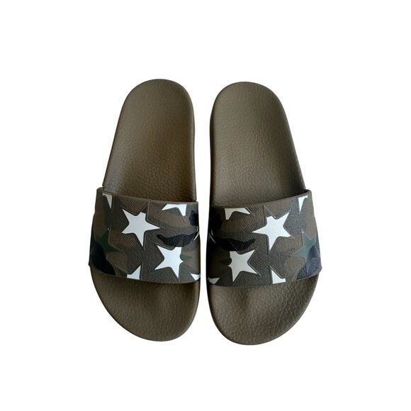 VALENTINO GARAVANI Star Print Camo Pool Slide Sandals Size 38 - Picture 3 of 11